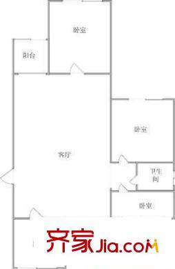 大乘巷胡同戶型圖戶型圖 3室1廳1衛(wèi)1廚