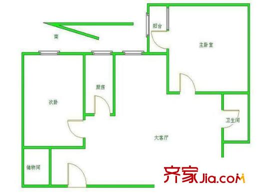 富宏馨居 2室 戶型圖