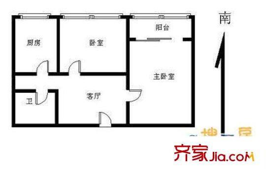 金隅美和園 2室 戶型圖