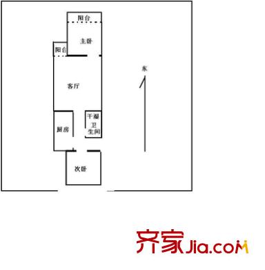 金隅美和園 2室 戶型圖