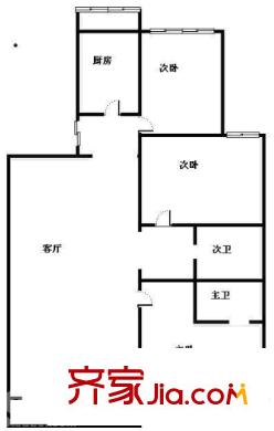 校場口三條戶型圖戶型圖 3室1廳2衛(wèi)1廚