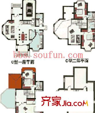 枫露皇苑二期户型图户型图 3室3厅2卫1厨