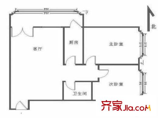 交大嘉園 0室 戶型圖