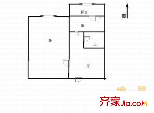 建功東里戶型圖戶型圖 1室1廳1衛(wèi)1廚
