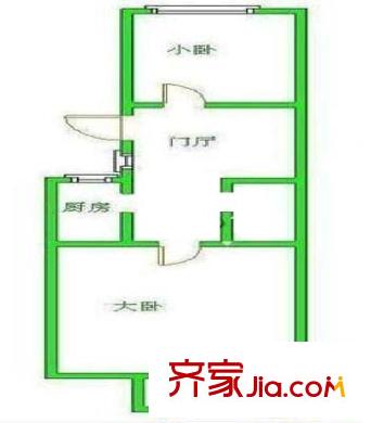 建功東里戶型圖戶型圖 2室1廳1衛(wèi)1廚