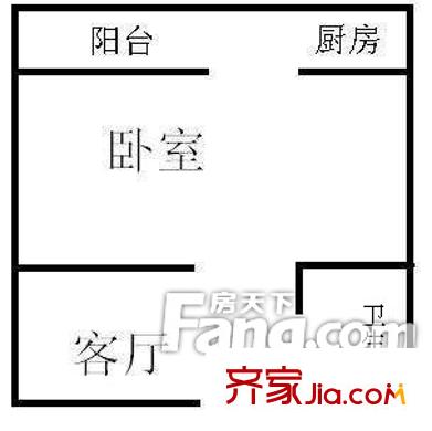 久居名園戶型圖戶型圖 1室1廳1衛(wèi)1廚