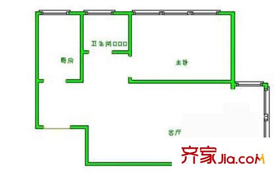 小稿村户型图户型图 1室1厅1卫1厨
