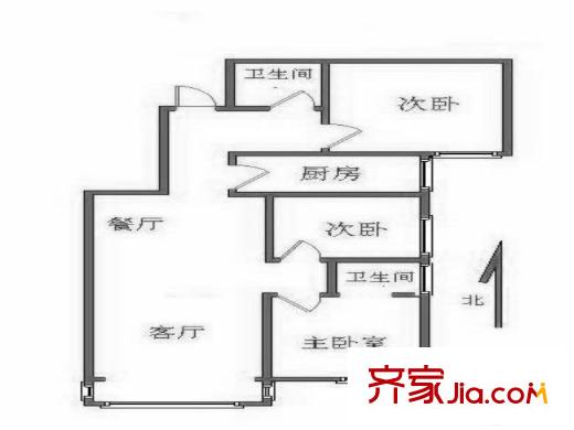 交大嘉園 0室 戶型圖