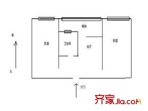 月壇北小街戶型圖戶型圖 2室1廳1衛(wèi)1廚