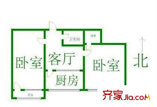 月壇北小街戶型圖戶型圖 1室1廳1衛(wèi)1廚
