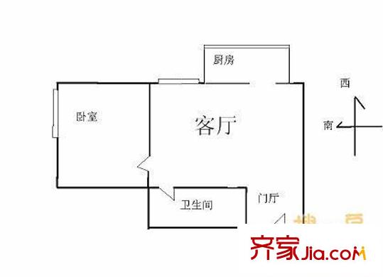 日新家园户型图户型图 1室1厅1卫1厨