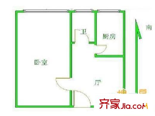 建功東里戶型圖戶型圖 1室1廳1衛(wèi)1廚