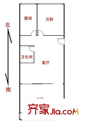 里仁街6號(hào)院戶型圖戶型圖 2室1廳1衛(wèi)1廚