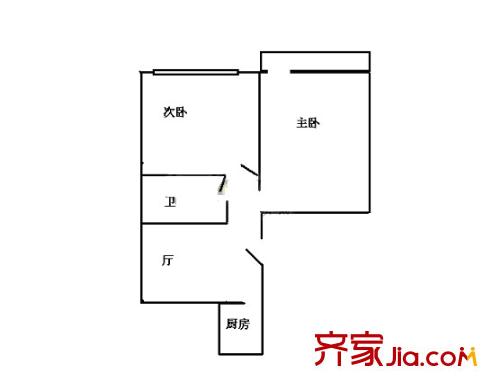 里仁街6號(hào)院戶型圖戶型圖	 2室1廳1衛(wèi)1廚