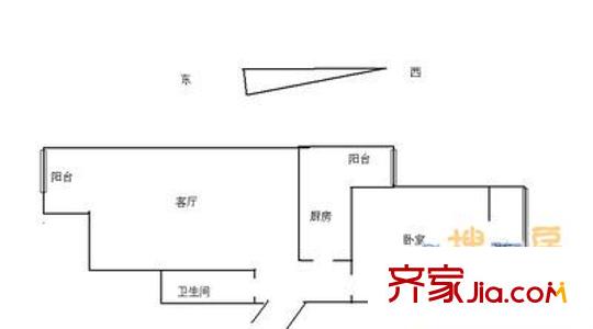 安德路55號(hào)院 1室 戶(hù)型圖