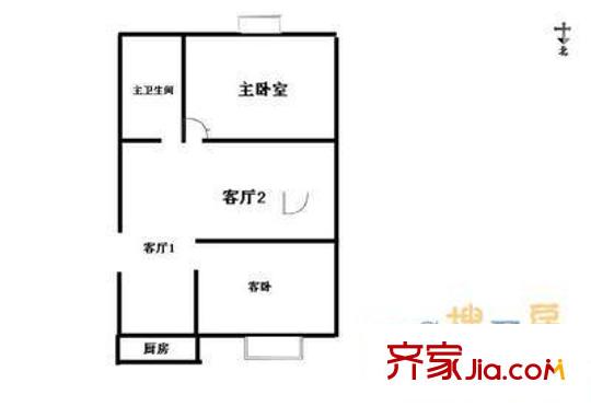 新村一里户型图户型图 2室2厅1卫1厨