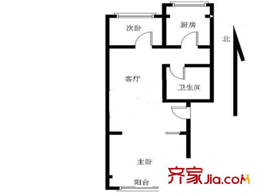 南苑北里 2室 户型图