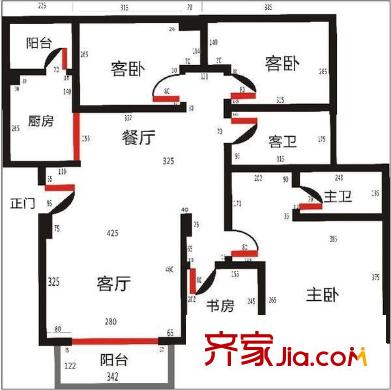 裕龙花园五区 4室 户型图