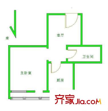 南苑北里户型图1室 户型图 1室1厅1卫1厨