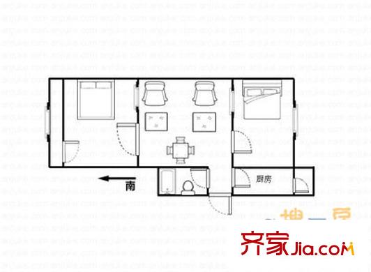 南苑北里户型图3室 户型图 3室1厅1卫1厨