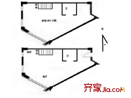 方嘉国际 0室 户型图