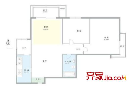 朗琴園 2室 戶型圖