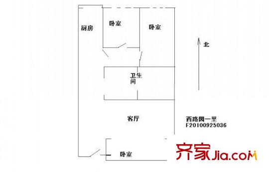 西潞园小区户型图3室 户型图 3室2厅2卫1厨