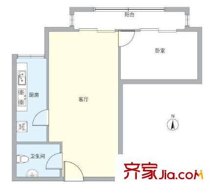 朗琴園 1室 戶型圖
