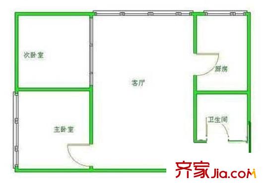 杏林苑户型图户型图 2室1厅1卫1厨
