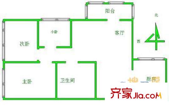 慧时欣园一期 3室 户型图