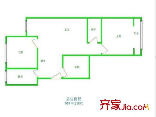 景泰西里西区 3室 户型图