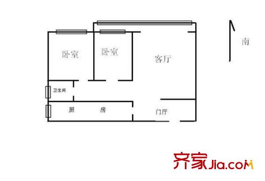 金容苑户型图户型图 2室1厅1卫1厨