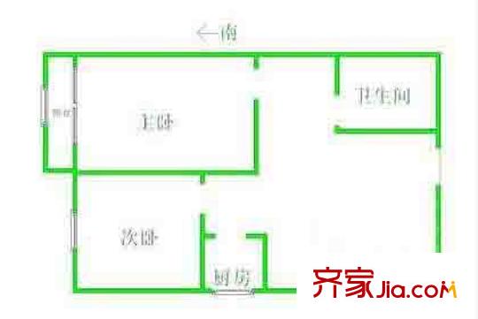 宣武門東大街戶型圖戶型圖 2室1廳1衛(wèi)1廚