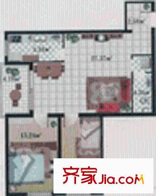 慧时欣园一期户型图2室1厅1卫1厨