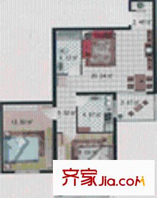 慧时欣园一期户型图2室1厅1卫1厨