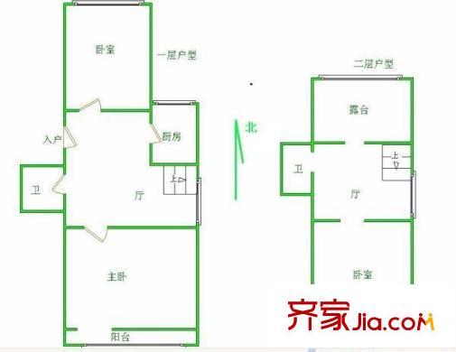 北新桥三条 3室 户型图