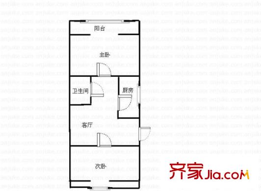 東經(jīng)路19號院 2室 戶型圖