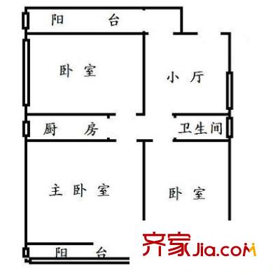 东四九条 3室 户型图