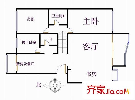 马坡花园三居 跃层