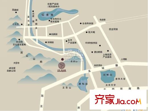 保利西山林語交通圖區(qū)位
