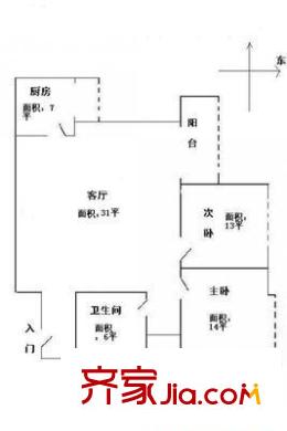 阜光里小區(qū)戶型圖戶型圖 2室1廳1衛(wèi)1廚