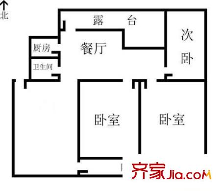 阜光里小區(qū) 4室 戶型圖