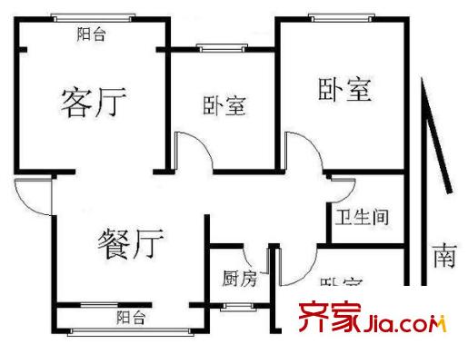 马坡花园 户型图