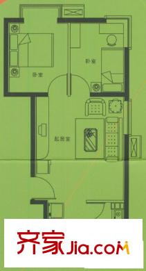 新新天第户型图户型图 2室1厅1卫1厨
