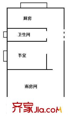 垦业小区户型图户型图 1室1厅1卫1厨