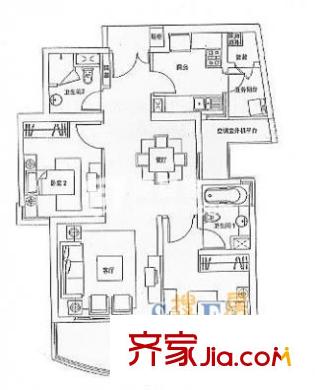 蓮泰苑戶(hù)型圖222 戶(hù)型圖 2室2廳2衛(wèi)1廚
