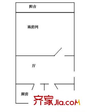 涇華新村 1室 戶型圖