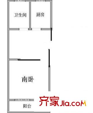 涇華新村 1室 戶型圖