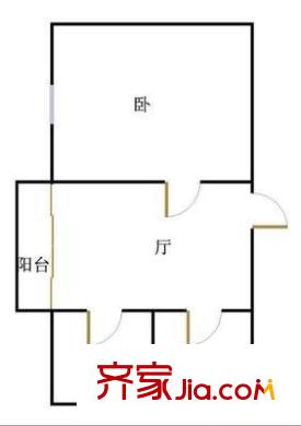 涇華新村 1室 戶型圖