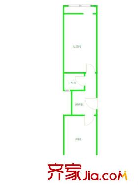 海虹新村 2室 户型图